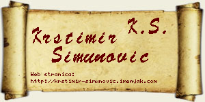 Krstimir Simunović vizit kartica